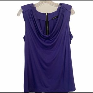 Ella Moss Purple Sleeveless Knit Top Size Large